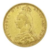 Queen Victoria 1890 gold full sovereign coin