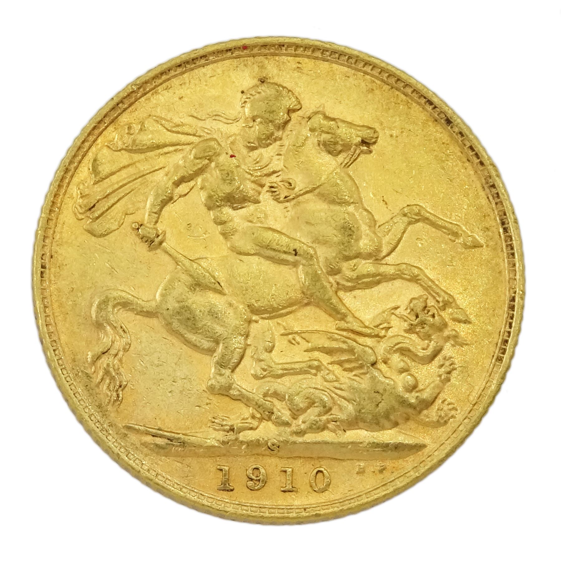 King Edward VII 1910 gold full sovereign coin - Image 2 of 2