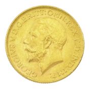 King George V 1928 gold full sovereign coin