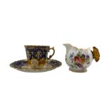 Aynsley Butterfly handle jug printed with a floral pattern rd. no. 785788 together with an Aynsley c