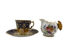 Aynsley Butterfly handle jug printed with a floral pattern rd. no. 785788 together with an Aynsley c