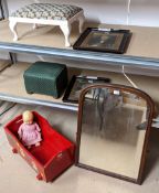 Painted dolls cot