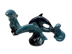 Poole pottery dolphin H15cm
