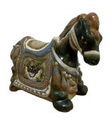 Pottery Garden seat/ ornament in the form of a Horse H45cm