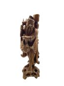 Chinese root wood carving of a man