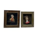 Two 19th/ early 20th century wax portraits depicting King Charles I and the Duke of Wellington