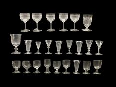 Victorian and later glassware to include jelly glasses