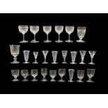 Victorian and later glassware to include jelly glasses