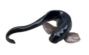 Royal Copenhagen Conger Eel no. 462 designed by Carl F Liisberg L10.5cm