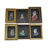 Six 19th/ early 20th century wax portraits depicting Napoleon