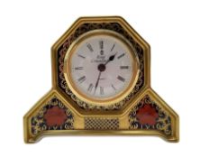 Royal Crown Derby Old Imari clock with Quartz movement