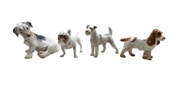 Four Bing & Grondahl porcelain dogs comprising Sealyham Terrier no. 2027