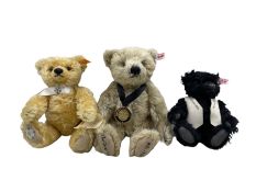 Three Steiff bears 'The Yorkshire Rose Bear'