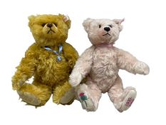 Two Steiff bears 'The Golden Jubilee Teddy Bear' 35cm and 'Queen Mother Bear' rose 38cm