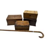 Early 20th century oak collection box with brass mounts