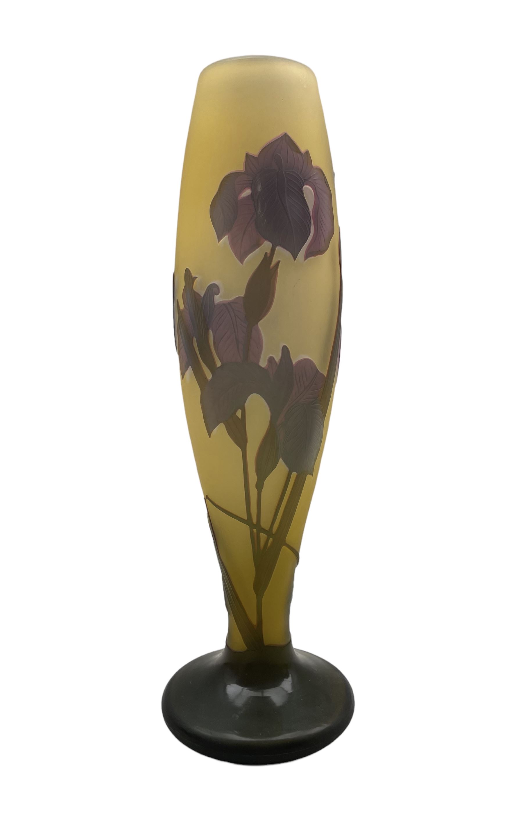 Galle style vase footed vase