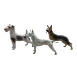 Royal Copenhagen porcelain dogs comprising Bull Terrier no. 3280
