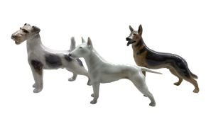 Royal Copenhagen porcelain dogs comprising Bull Terrier no. 3280