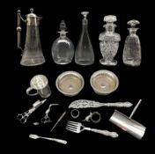 Victorian silver-plated mounted glass claret jug