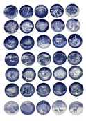 Thirty-five Bing & Grondahl porcelain Christmas plates comprising years 1909