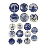 Collection of Royal Copenhagen commemorative plates including the 50th anniversary Battle at Dybbol