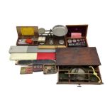 Set of Victorian travelling balance scales