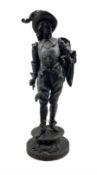 Victorian spelter figure of the Count of Vendome in court costume H75cm