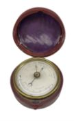 Victorian travelling barometer and thermometer by F West