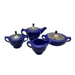 Art Deco Clews Chameleon Ware four piece tea set