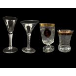 Two 19th/ early 20th century wine glasses