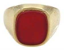 9ct gold carnelian signet ring