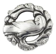 Georg Jensen and Wendel silver dove brooch