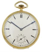 Early 20th century 9ct gold lever slim pocket watch