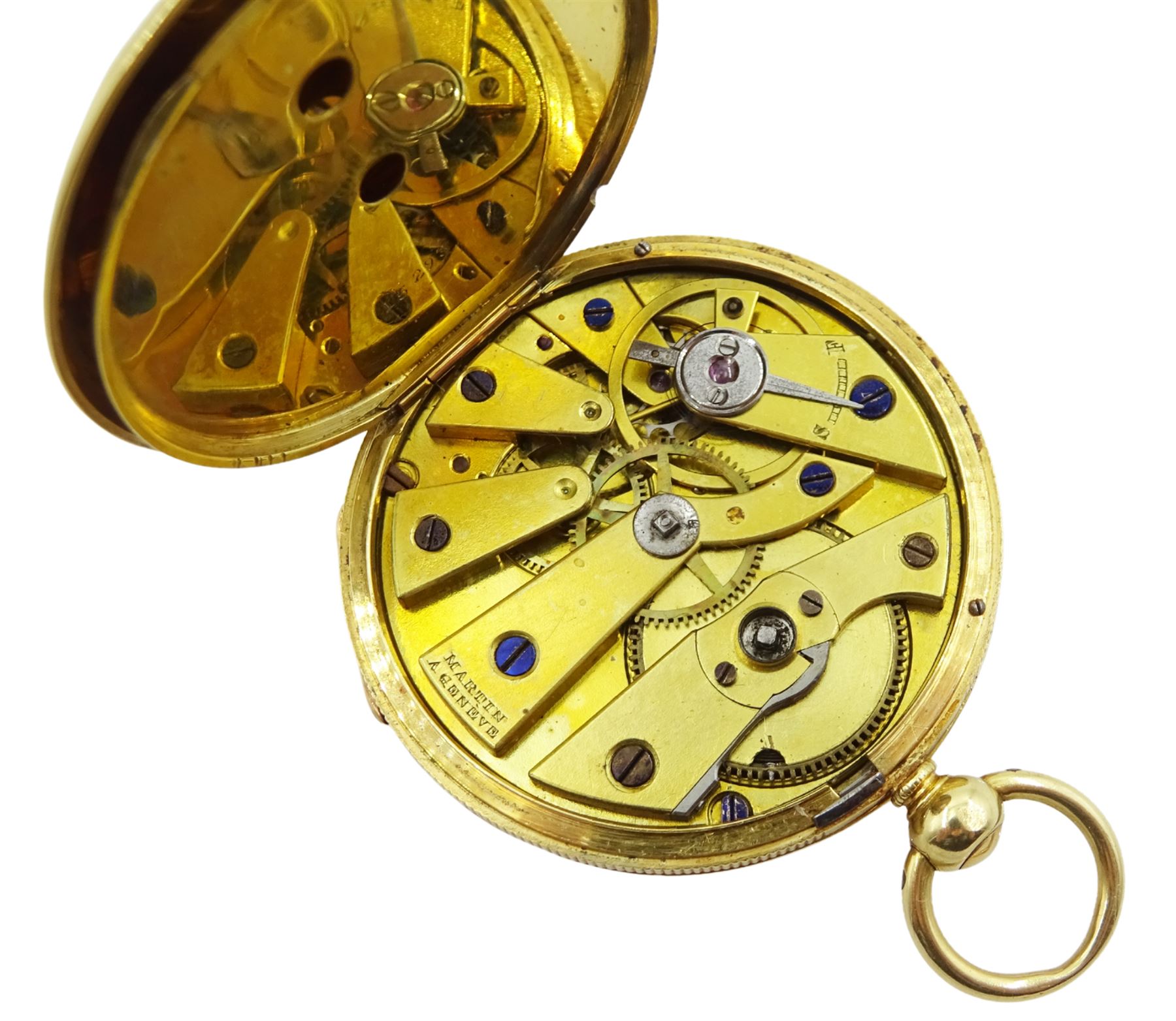 Early 20th century 18ct gold Swiss keyless cylinder ladies pocket watch - Image 2 of 3