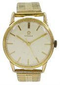 Omega gentleman's stainless steel and gold-plated manual wind wristwatch