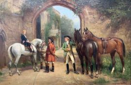 John Sanderson Wells (British 1872-1955): Returning from a Country Ride