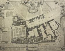 George Vertue (British 1684-1756): 'A Survey & Ground Plot of the Royal Palace of White Hall with th
