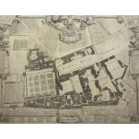 George Vertue (British 1684-1756): 'A Survey & Ground Plot of the Royal Palace of White Hall with th