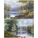 Everett W Mellor (British 1878-1965): 'On the Wharfe Bolton Woods - Yorkshire' and 'Bolton Abbey fro