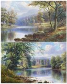 Everett W Mellor (British 1878-1965): 'On the Wharfe Bolton Woods - Yorkshire' and 'Bolton Abbey fro