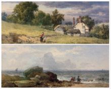 John Henry Mole (British 1814-1886): 'A Bit of a Wreck' and 'Near Stokesay - Shropshire'