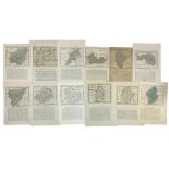 John Seller (British 1630-1697): 'Map of Jersey' 'Nottinghamshire' Cambridgeshire' etc