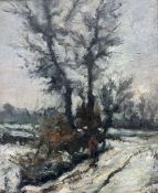Louis Apol (Dutch 1850-1936): Figure in the Snow