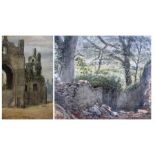 Peace Sykes (British 1826-1903): 'Spider Alley' and Abbey Ruins