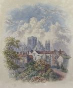George Fall (British 1845-1925): 'York' Gray's Court and Minster