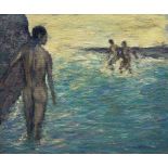 After Henry Scott Tuke (British 1858-1929): Nude Youths Bathing on the Coast
