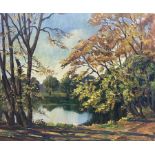 Byron Winston Warmby (Sheffield 1902-1978): 'Autumn in Renishaw Park'