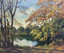 Byron Winston Warmby (Sheffield 1902-1978): 'Autumn in Renishaw Park'