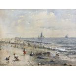 William McTaggart RSA RSW (Scottish 1835-1910): Children Playing on Portobello Beach - Lothian Edinb