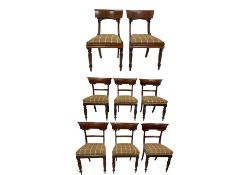 Set of six William IV mahogany dining chairs